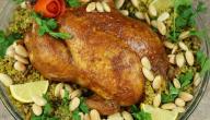 دجاج محشي بالفريك