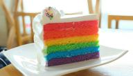 طريقة عمل كيكة قوس قزح